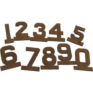 Vintage Assorted 3" Wood Numbers in Sorter Case from Old Print Shop
